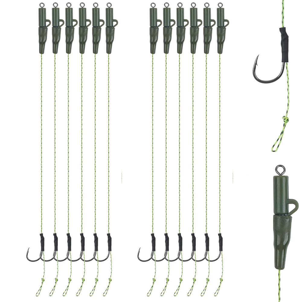 Fishing Hook Assortment - 12 buah rig rambut memancing ikan