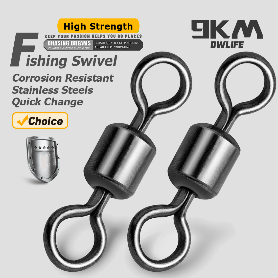 Fishing Hook Barbless - Perlengkapan Pancing Rolling Barrel Swivel 50pcs,