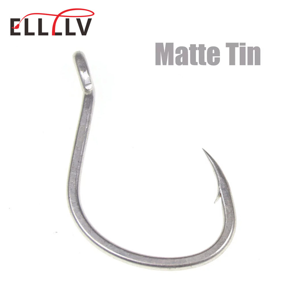 10 Pcs Matte Timah Anti-Karat  - Fishing Hook Offset ulasan dan harga
