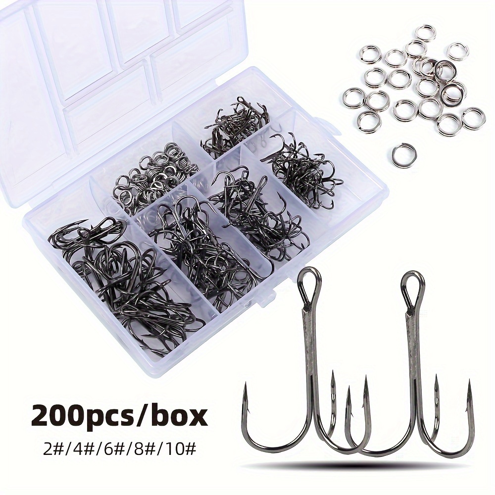 200 Buah Kail Pancing Treble H - Fishing Hook Circle ulasan dan harga