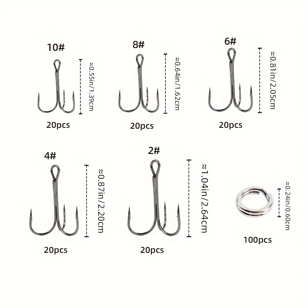 200 Buah Kail Pancing Treble H - Fishing Hook Circle ulasan dan harga