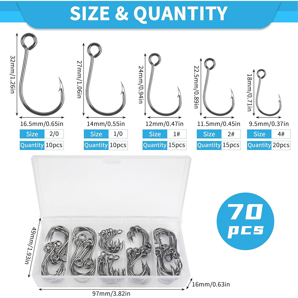Kail Inline umpan pancing tung - Fishing Hook Offset ulasan dan harga