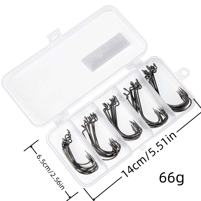 50Pcs/Kotak Kail Pancing Baja  - Fishing Hook Offset ulasan dan harga