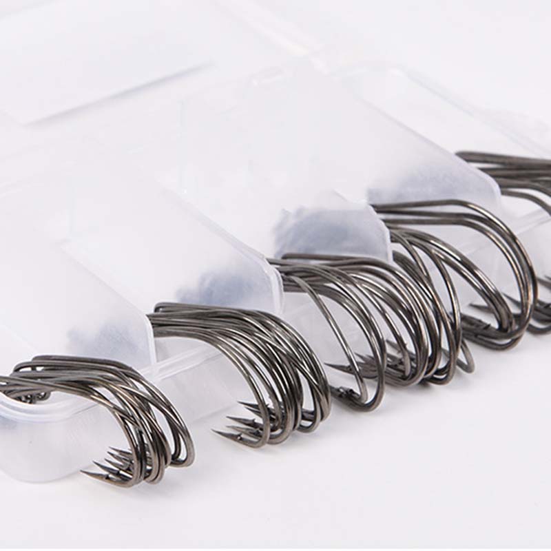 50Pcs/Kotak Kail Pancing Baja  - Fishing Hook Offset ulasan dan harga