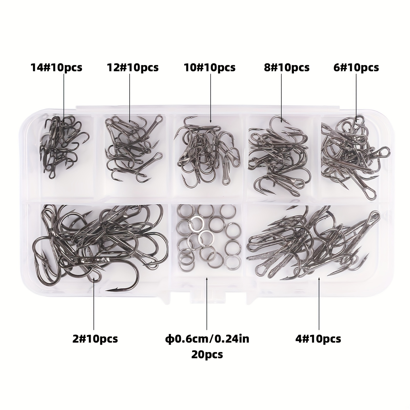 90pcs/set Kit kail tiga mata d - Fishing Hook Assortment ulasan dan harga