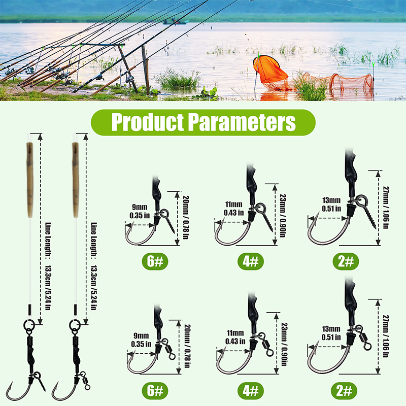 6PCS/10PCS Ronnie rig 3 Model  - Fishing Hook Assortment ulasan dan harga
